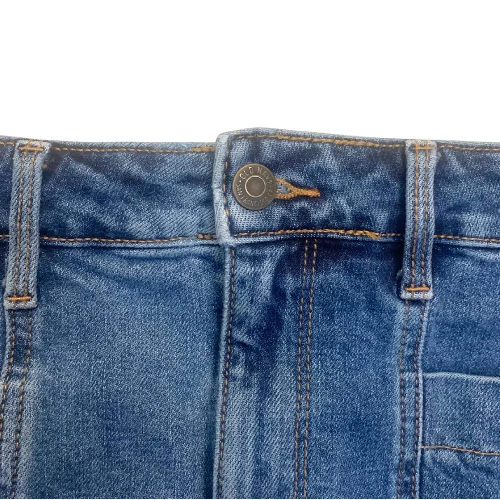 2/$30 Old Navy Blue Denim Short Skirt 2 Small Utility Cargo Pockets Jean 90s Y2K